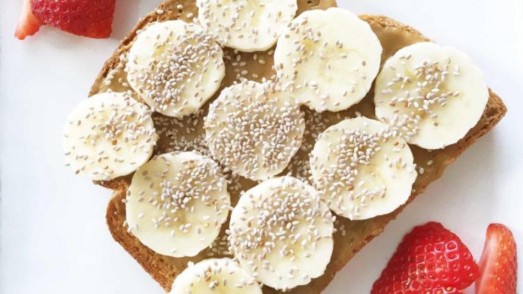 Peanut butter, Banana and Chia Seed Toast